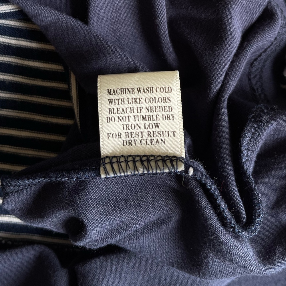 Stevie Hender - Navy and White Striped Top - Size M - Picture 9 of 9